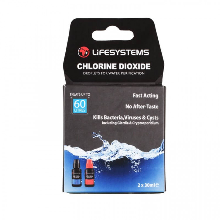 Gouttes purification eau dioxyde de chlore LifeSystems - Sports Alpins  Chamonix